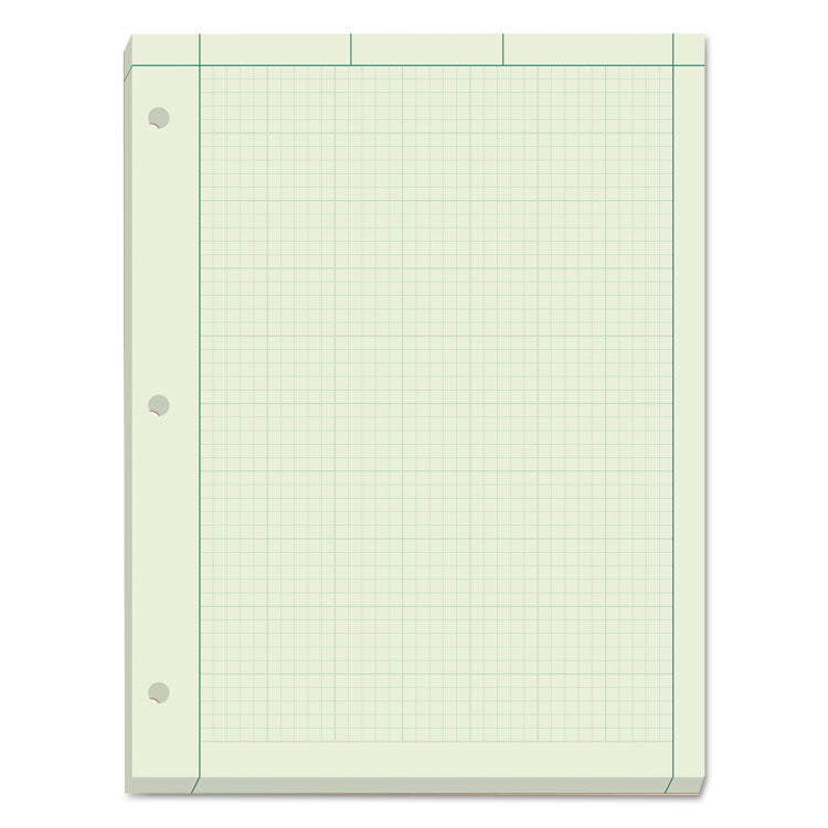 Engineering Computation Pads, Cross-Section Quadrille Rule (5 Sq/in, 1 Sq/in), Green Cover, 200 Green-Tint 8.5 X 11 Sheets