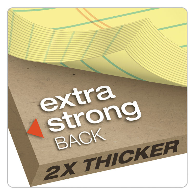 Docket Ruled Perforated Pads, Wide/legal Rule, 50 Canary-Yellow 8.5 X 11.75 Sheets, 12/pack