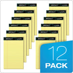 Docket Ruled Perforated Pads, Wide/legal Rule, 50 Canary-Yellow 8.5 X 14 Sheets, 12/pack
