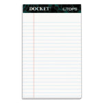 Docket Ruled Perforated Pads, Narrow Rule, 50 White 5 X 8 Sheets, 12/pack