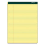 Double Docket Ruled Pads, Narrow Rule, 100 Canary-Yellow 8.5 X 11.75 Sheets, 6/pack