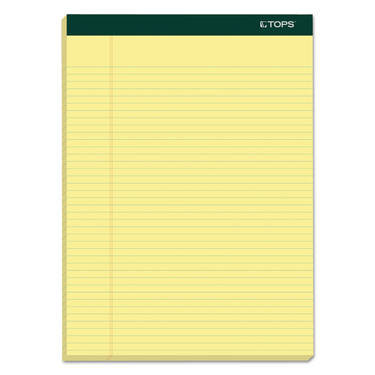 Double Docket Ruled Pads, Narrow Rule, 100 Canary-Yellow 8.5 X 11.75 Sheets, 6/pack