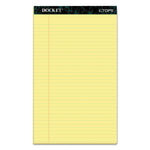 Docket Ruled Perforated Pads, Wide/legal Rule, 50 Canary-Yellow 8.5 X 14 Sheets, 12/pack