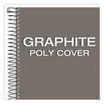 Color Notebooks, 1-Subject, Narrow Rule, Graphite Cover, (100) 8.5 x 5.5 White Sheets