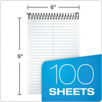 Docket Gold Steno Pads, Gregg Rule, Frosted White Cover, 100 White (Heavyweight 20 lb Bond) 6 x 9 Sheets