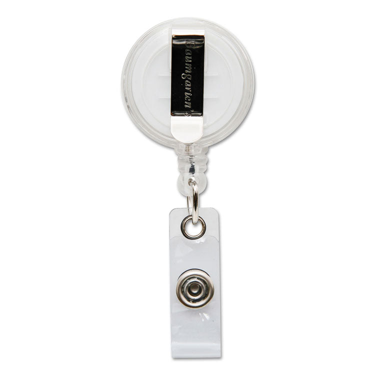 ID Slide-Style Belt Clip Card Reels, 30" Extension, Blue/Purple/Red/Translucent, 4/Pack