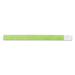 Security Wristbands, Sequentially Numbered, 10" x 0.75", Green, 100/Pack
