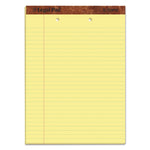 "The Legal Pad" Ruled Perforated Pads, Top 2-Hole Punch, Wide/Legal Rule, 50 Canary-Yellow 8.5 x 11.75 Sheets, Dozen