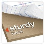 "The Legal Pad" Plus Ruled Perforated Pads With 40 Pt. Back, Wide/legal Rule, 50 White 8.5 X 11.75 Sheets, Dozen