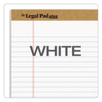 "The Legal Pad" Plus Ruled Perforated Pads With 40 Pt. Back, Wide/legal Rule, 50 White 8.5 X 11.75 Sheets, Dozen