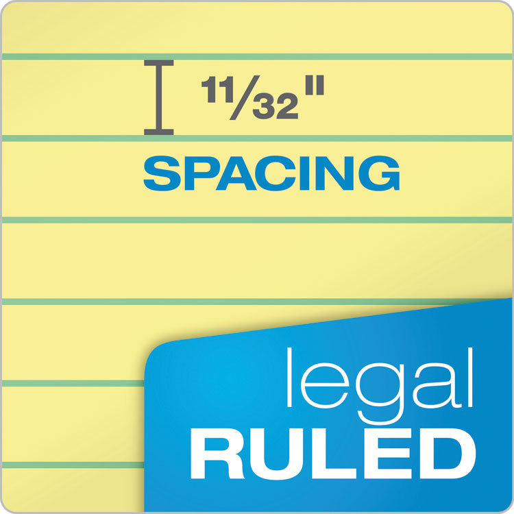 "The Legal Pad" Ruled Perforated Pads, Wide/legal Rule, 50 Canary-Yellow 8.5 X 11.75 Sheets, Dozen
