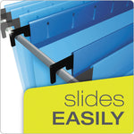 SureHook Reinforced Extra-Capacity Hanging Box File, 1 Section, 3" Capacity, Letter Size, 1/5-Cut Tabs, Blue, 25/Box