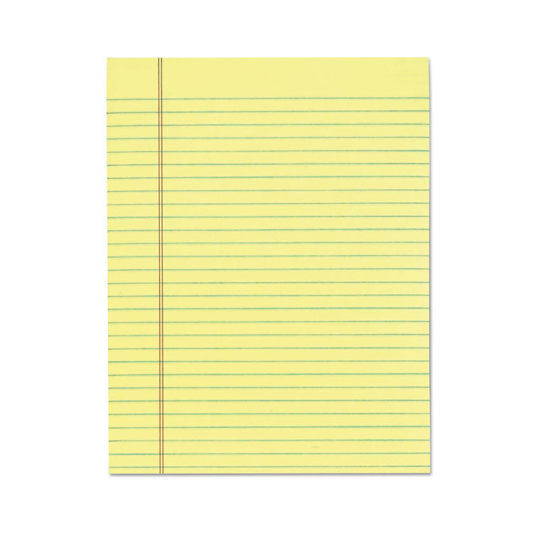 "The Legal Pad" Glue Top Pads, Wide/legal Rule, 50 Canary-Yellow 8.5 X 11 Sheets, 12/pack