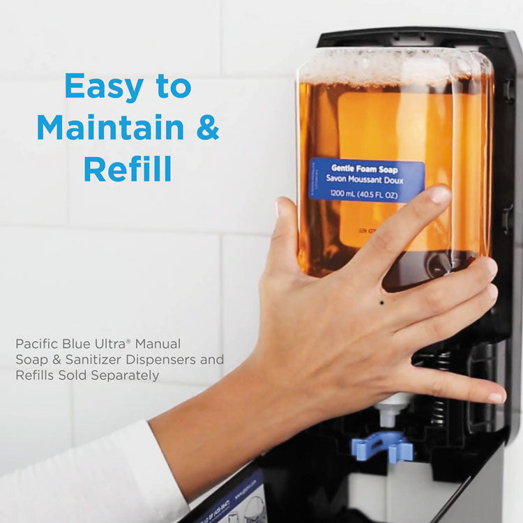 Pacific Blue Ultra Foam Soap Manual Dispenser Refill, Fragrance-Free, 1,200 mL, 4/Carton