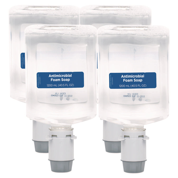 Pacific Blue Ultra Foam Soap Manual Dispenser Refill, Antimicrobial, Unscented, 1,200 mL, 4/Carton