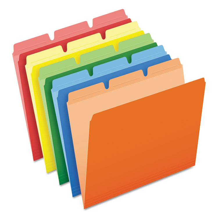 Ready-Tab Reinforced File Folders, 1/3-Cut Tabs: Assorted, Letter Size, Assorted Colors, 50/Pack