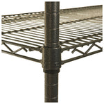 Wire Shelving Starter Kit, Four-Shelf, 36w X 18d X 72h, Black Anthracite