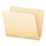 Manila Laminated Spine Shelf File Folders, Straight Tabs, Letter Size, Manila, 100/Box