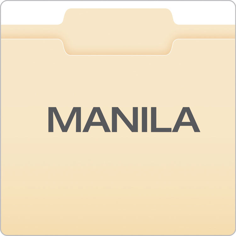 Manila File Folders, 1/3-Cut Tabs: Center Position, Letter Size, 0.75" Expansion, Manila, 100/Box