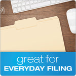 Manila File Folders, 1/3-Cut Tabs: Center Position, Letter Size, 0.75" Expansion, Manila, 100/Box