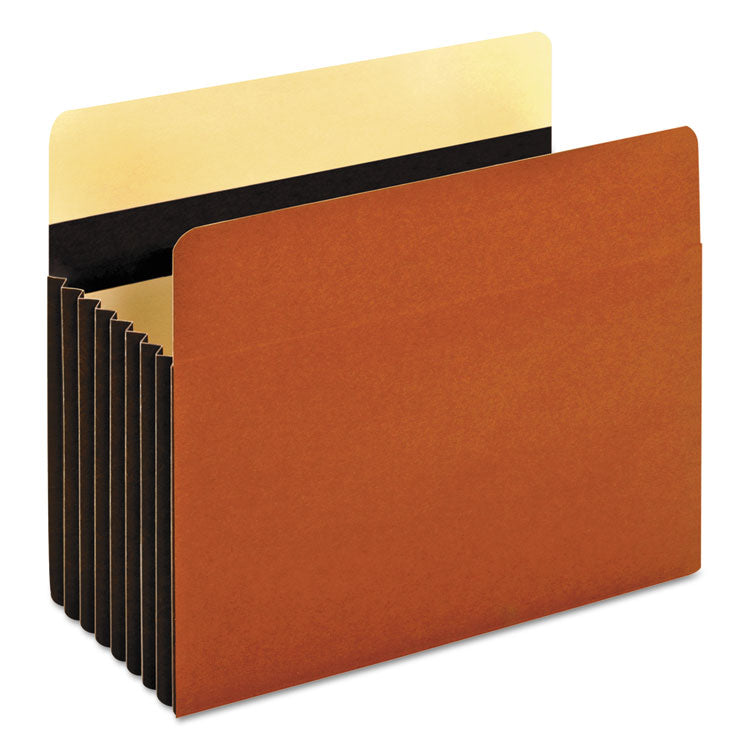 Heavy-Duty File Pockets, 7" Expansion, Letter Size, Redrope, 5/box