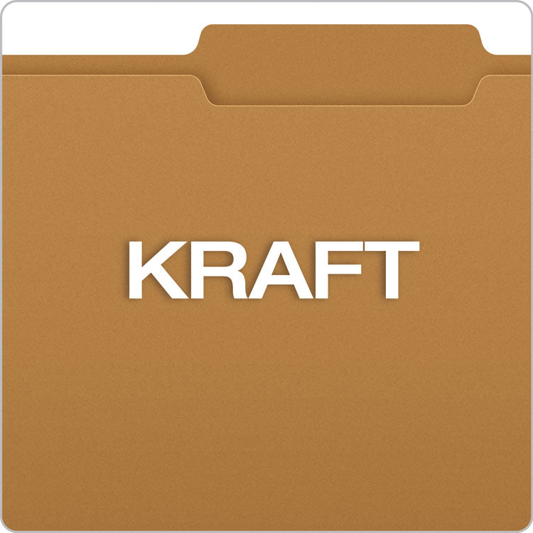 Kraft Fastener Folders, 2/5-Cut Tabs, 2 Fasteners, Letter Size, Kraft Exterior, 50/Box