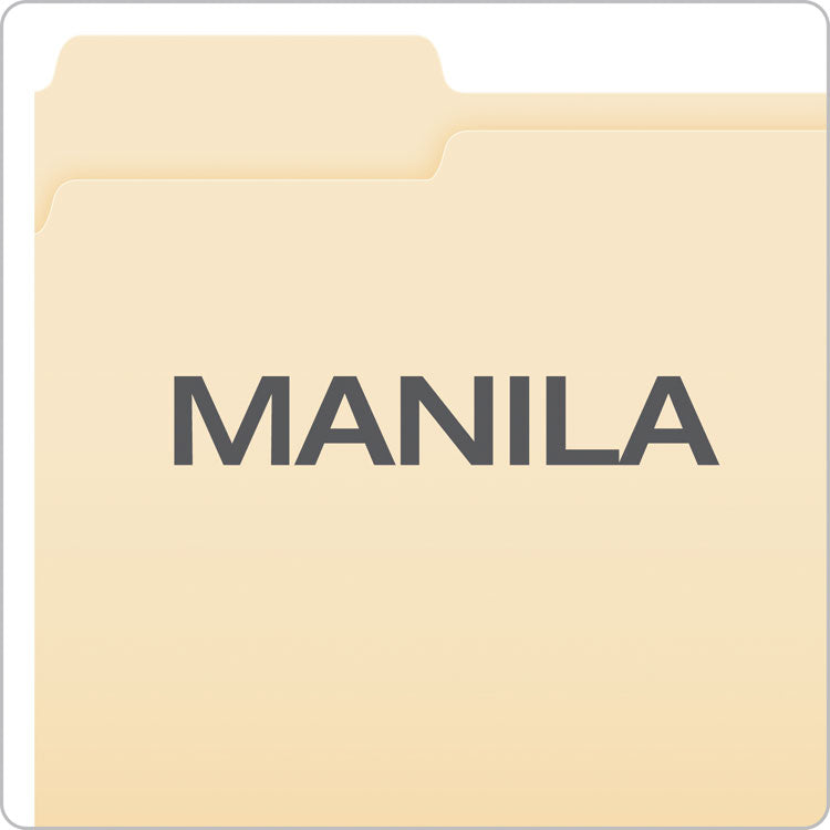 Manila Fastener Folders, Straight Tabs, 1 Fastener, Letter Size, Manila Exterior, 50/Box
