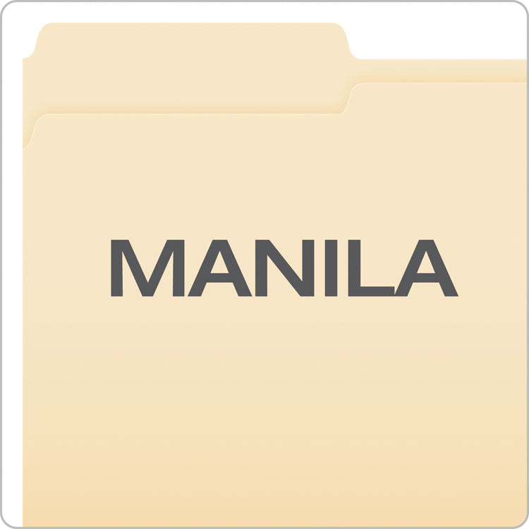 Manila Fastener Folders, 1/3-Cut Tabs, 1 Fastener, Legal Size, Manila Exterior, 50/Box