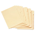Write-On Tab Dividers, 5-Tab, 11 X 8.5, Manila, 20 Sets