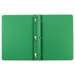 Title Panel And Border Front Report Cover, Three-Prong Fastener, 0.5" Capacity, 8.5 X 11, Light Green/light Green, 25/box