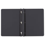 Title Panel And Border Front Report Cover, Three-Prong Fastener, 0.5" Capacity, 8.5 X 11, Black/black, 25/box