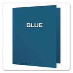 Twin-Pocket Folders With 3 Fasteners, 0.5" Capacity, 11 X 8.5, Blue, 25/box