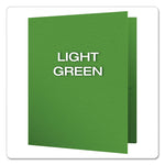 Twin-Pocket Folders With 3 Fasteners, 0.5" Capacity, 11 X 8.5, Green, 25/box