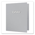 Twin-Pocket Folders With 3 Fasteners, 0.5" Capacity, 11 X 8.5, Gray, 25/box