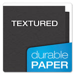 Twin-Pocket Folders With 3 Fasteners, 0.5" Capacity, 11 X 8.5, Black 25/box
