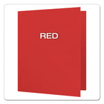 Twin-Pocket Folders With 3 Fasteners, 0.5" Capacity, 11 X 8.5, Red, 25/box