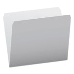 Colored File Folders, Straight Tabs, Letter Size, Gray/Light Gray, 100/Box