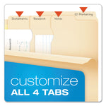 Divide It Up File Folder, 1/2-Cut Tabs: Assorted, Letter Size, 0.75" Expansion, Manila, 24/Pack