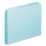 Blank Top Tab File Guides, 1/3-Cut Top Tab, Blank, 8.5 X 11, Blue, 100/box