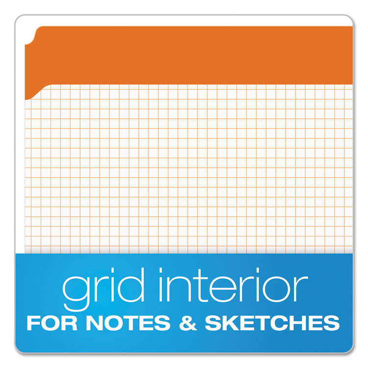 Double-Ply Reinforced Top Tab Colored File Folders, Straight Tabs, Letter Size, 0.75" Expansion, Orange, 100/Box