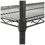 Nsf Certified 4-Shelf Wire Shelving Kit With Casters, 48w X 18d X 72h, Black Anthracite