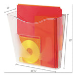 Euro-Style DocuPocket Portrait Wall File, A4/Legal/Letter/Magazine/Portfolio Size, 10.25" x 4" x 10", Clear