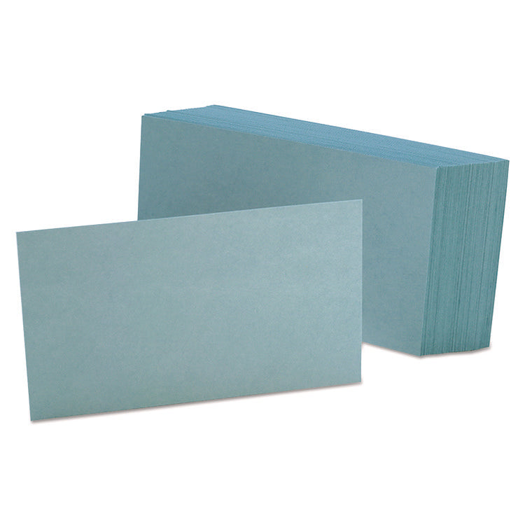 Unruled Index Cards, 3 X 5, Blue, 100/pack