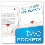 High Gloss Laminated Paperboard Folder, 100-Sheet Capacity, 11 X 8.5, White, 25/box