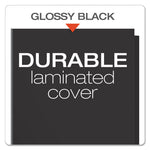 High Gloss Laminated Paperboard Folder, 100-Sheet Capacity, 11 X 8.5, Black, 25/box