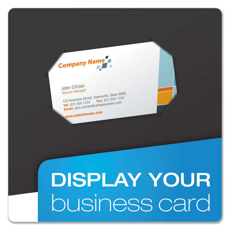 High Gloss Laminated Paperboard Folder, 100-Sheet Capacity, 11 X 8.5, Black, 25/box