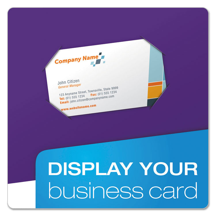 High Gloss Laminated Paperboard Folder, 100-Sheet Capacity, 11 X 8.5, Purple, 25/box