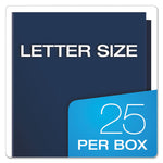 High Gloss Laminated Paperboard Folder, 100-Sheet Capacity, 11 X 8.5, Navy, 25/box