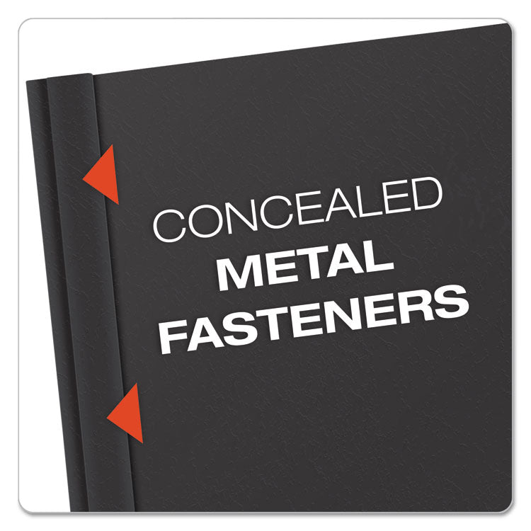 Clear Front Standard Grade Report Cover, Three-Prong Fastener, 0.5" Capacity, 8.5 X 11, Clear/black, 25/box