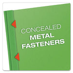 Clear Front Standard Grade Report Cover, Three-Prong Fastener, 0.5" Capacity, 8.5 X 11, Clear/green, 25/box